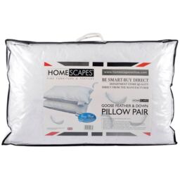 Homecapes Goose Feather and Down Pillow Pair - White - thumbnail 2