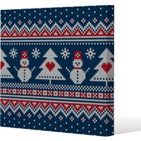 Winter Holiday Sweater Design Gallery Canvas - Blue / 90cm