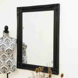 Buxton Black Wall Mirror 108 x 78cm - Black - thumbnail 2
