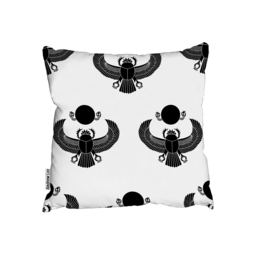 Scarab Silhouette Outdoor Cushion - Black / 60cm - thumbnail 2