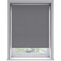 No Drill Thermal Blackout Roller Blind (170cm Drop) - Slate / 145cm