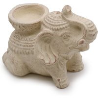 Elephant Incense  Candle Holder - Cream