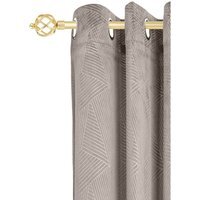 16-19mm Cage Extendable Eyelet Metal Curtain Pole Set - Gold / 120cm - thumbnail 1