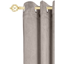 16-19mm Cage Extendable Eyelet Metal Curtain Pole Set - Gold / 120cm - thumbnail 2