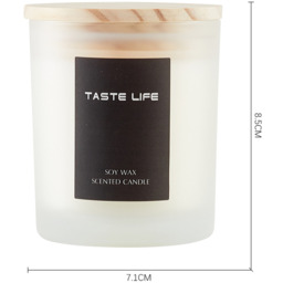 Handmade Soy Wax Scented Candle with Wooden Lid - Juicy Refresh Lychee - thumbnail 5