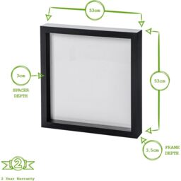 "20x20"" 3D Box Photo Frame Pack of 2 - Black" - thumbnail 4