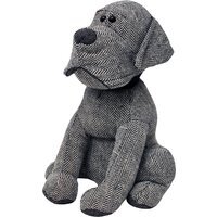 Herringbone Dog Door Stop - Grey - thumbnail 1