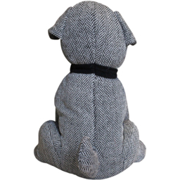 Herringbone Dog Door Stop - Grey - thumbnail 3