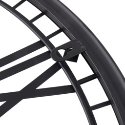 Metal Minimalist Roman Numerals Wall Clock - Black - thumbnail 4