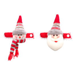 Set of Two Christmas Themed Curtain Tiebacks - Santa and Snowman / Santa and Snowman - thumbnail 3