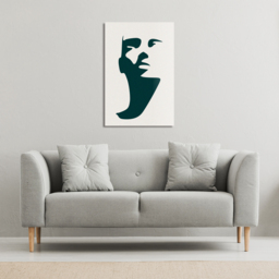 Elegant silhouette Canvas Print - Yellow / 91cm / 61cm - thumbnail 2