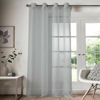 Voile Panel Curtain Eyelet - Silver / 81in