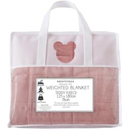 Teddy Fleece Weighted Blanket Throw - Pink / 180cm - thumbnail 4