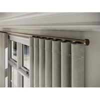 28mm Styleline Gliding Curtain Pole Set with Stud End - Taupe - Taupe / 200cm - image 1