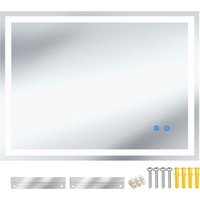 LED Bathroom Mirror Clara, Dimmable, With 3 Light Colours - Anthracite / 60cm / 80cm