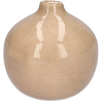Safari Ceramic Decorative Vase H11.7 cm - Taupe Plain