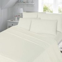T180 Percale Duvet Cover Set - Cream / Superking