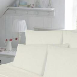 T180 Percale Duvet Cover Set - Cream / Superking - thumbnail 2