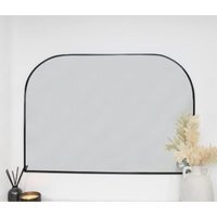 Black Arch Over Mantle Aluminium Mirror 100 X 70 X 2.5 Cm - Blacky