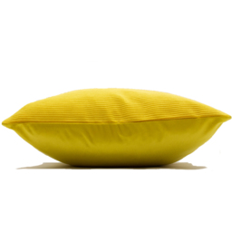 Munich Ribbed Corduroy Cushion 45 x 45cm - Ceylon Yellow / Polyester - thumbnail 3