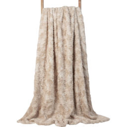 Luxury Faux Fur Throw - Orange - thumbnail 2