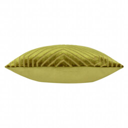 Evoke Cut Velvet Cushion - Olive / 45cm / Polyester - thumbnail 3
