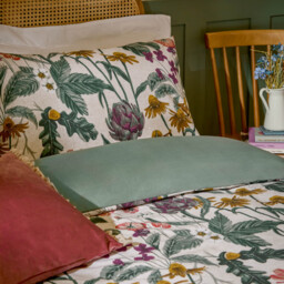 Florapedia Printed Floral Duvet Cover Set - Oatmeal / King - thumbnail 2