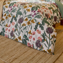 Florapedia Printed Floral Duvet Cover Set - Oatmeal / King - thumbnail 3