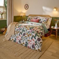 Florapedia Printed Floral Duvet Cover Set - Oatmeal / King - thumbnail 1