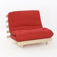 Red 3ft Premium Luxury Wooden Futon Sofa Bed