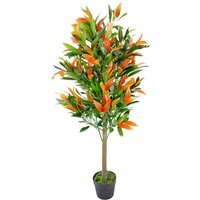 Leaf Realistic Red Robin Artificial Ficus Tree Photinia Red Green - Photinia Red Green