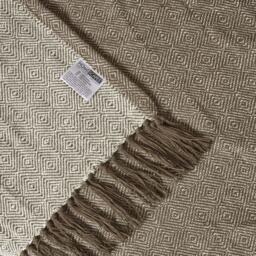 Homescapes Malda Cotton Throw with Tassels - Coffee / 255cm - thumbnail 2