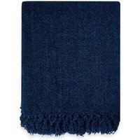 Darcy Tassel Blanket Throw - Navy / 150x200cm - image 1