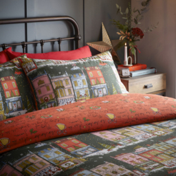 Christmas Spirit Festive Duvet Cover Set - Green / Double - thumbnail 3