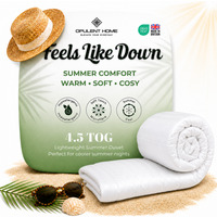 4.5 Tog Lightweight Duvet Cool Summer Microfibre Quilt - White / Double - image 1