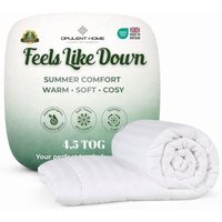 4.5 Tog Lightweight Duvet Cool Summer Microfibre Quilt - White / 200cm / 2.2kg - thumbnail 1