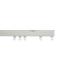 White Fineline Aluminium Curtain Track - White / 200cm - thumbnail 2