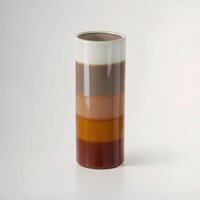 Zamak Large Barrel Vase - Clay 100%