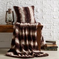 Bellissimo Luxury Faux Fur Throw - Chocolate / 130 x 180cm