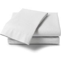 Percale Pastel Single Bed Fitted Sheet - White