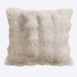 Luxury Supersoft Faux Fur Cushion - Cream / 43cm - thumbnail 2