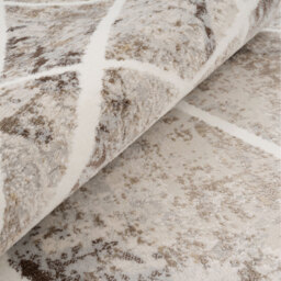 Geometric Fringed Rug - Beige / 230 x 160cm - thumbnail 2