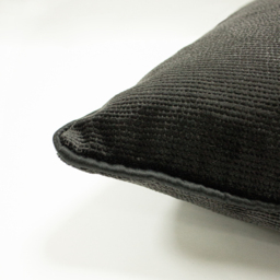 Stella Textured Cushion 45 x 45cm - Black / Polyester - thumbnail 2