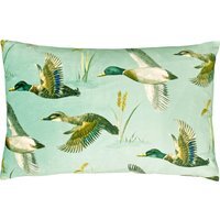 Country Duck Pond Rectangular Cushion - Mint / 80 Polyester 20 Feather