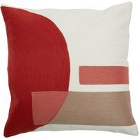 Bosie Ozella Red And White Tonal Cushion - Multicolour