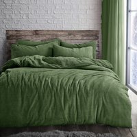 Teddy Olive Soft Cosy Thermal Fleece Duvet Set - Olive / Superking - image 1