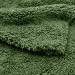 Teddy Olive Soft Cosy Thermal Fleece Duvet Set - Olive / Superking - thumbnail 2