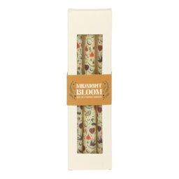 Set of 3 Folk Print Taper Candles for Home Decor - Cream - thumbnail 3