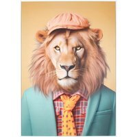 Bright Dapper Animal Framed Print - Multicolour - image 1