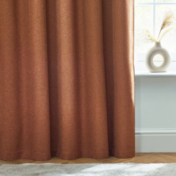 Dawn Textured Blackout Eyelet Curtains - Brick / 168cm / 183cm - thumbnail 5